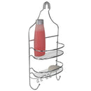 2 of 7:Home Basics Carrito de ducha de alambre plano de acero cromado 