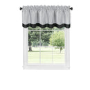 1 of 4:Cantonnière de rideau Westport - 58 x 14 - Noir/Blanc 