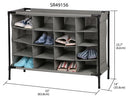 4 of 4:Étagère à chaussures non tissée Home Basics pour 16 paires, gris 