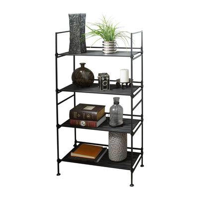 2 of 4:Estante independiente de 4 niveles Neu Home en color espresso 