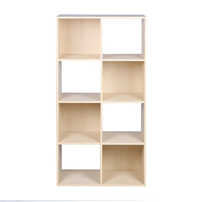 1 of 1:Home Basics Organizador de almacenamiento abierto y cerrado de MDF de 8 cubos, roble 