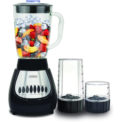 1 of 5:Dominion 10 Speed BlendMax Food Blender, Chopper and Grinder Combo, Black, 48 Ounces 