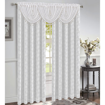 7 of 19:Margie Jacquard Rod Pocket Window Panel and Valance Treatment, All Sold Separately 