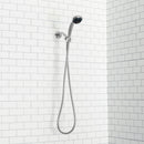5 of 6:Home Basics 8 Function Chrome Plated Steel Shower Head Massager, Silver 