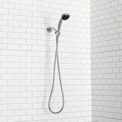 5 of 6:Home Basics 8 Function Chrome Plated Steel Shower Head Massager, Silver 