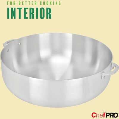 6 of 6:Chef Pro Commercial Grade Aluminum Caldero Stock Pot, Silver, 18.3 Quarts 