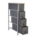 1 of 2:Commode de rangement étroite à 4 tiroirs Simplify en gris 