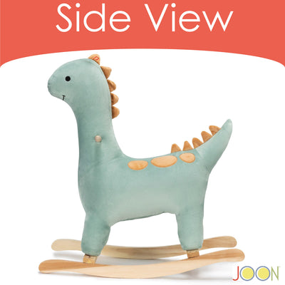 5 of 8:JOON Bronty Ride-On Dinosaur Rocking Horse with Sound Effects, Green-Brown 