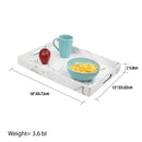 3 of 3:Home Basics Faux Marble Coffee Tray, White, 13x18 Inches 