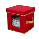 1 of 2:Simplify Holiday Saucer Plate Dinnerware Storage Box with 12 Felt Dividers 