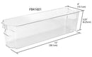 3 of 3:Home Basics Small Plastic Fridge Bin with Handle, Clear 
