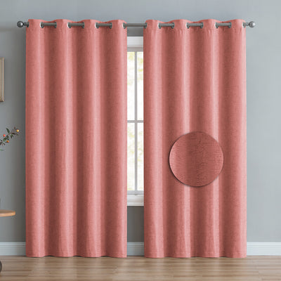 3 of 8:Courtney Textured Room Darkening Grommet Window Panel, 52x84 Inches 