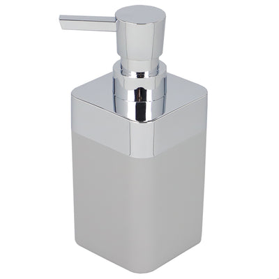 2 of 4:Conceptos básicos del hogar Skylar 10 oz. Dispensador de jabón de plástico ABS, gris 
