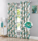 5 of 5:Larisa Floral Printed Room Darkening Grommet Window Panel, 54x84 Inches 