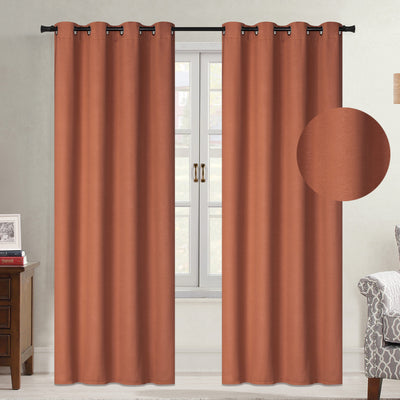 8 of 10:Oakley Embossed Room Darkening Grommet Window Panel, 54x84 Inches 