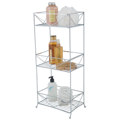 2 of 2:Bath Bliss Geode 3 Tier Spa Tower, Chrome, 10.6x 7x 25.3 Inches 