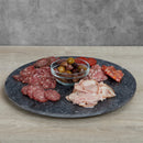 1 of 1:Sophia Grace Round Marble Lazy Susan, Black, 14x14x2 Inches 