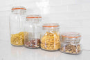 6 of 6:Home Basics 4 Piece, Clear Glass Canister Set with Hermetic Lids 