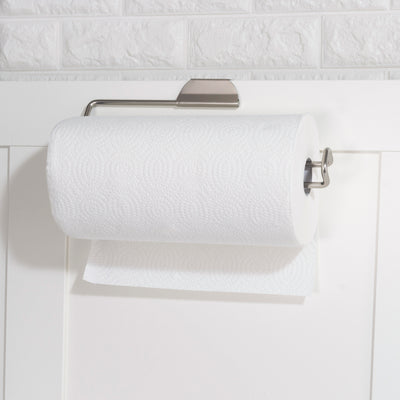 2 of 3:Home Basics Satin Nickel Over the Door Paper Towel Holder 