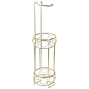 5 of 12:Home Basics Prism Freestanding Dispensing Toilet Paper Holder, Gold 
