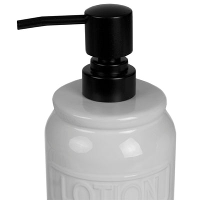 5 of 7:Home Basics 3-Piece Soap And Lotion Dispenser Caddy Set, White, 17.7 Ounces 
