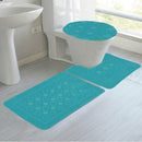 3 of 9:Jenny 3-Piece Diamond Plush Oversized Non-Slip Bath Rug Set 