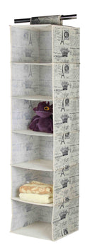 1 of 2:Home Basics Paris Collection 6 Shelf Closet Organizer, Natural 