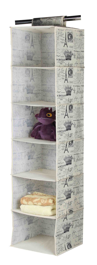 1 of 2:Home Basics Paris Collection 6 Shelf Closet Organizer, Natural 
