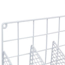 3 of 8:Organiseur de cuisine en acier recouvert de vinyle Home Basics, blanc, 34,3 x 8,9 x 29,2 cm 
