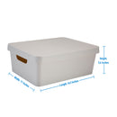 4 of 4:Simplify Caja de almacenamiento Vinto mediana con tapa en marfil 