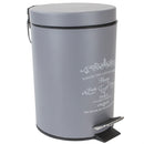 3 of 5:Home Basics Paris 3 Liter Waste Bin, Grey 