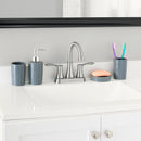 5 of 5:Ensemble d'accessoires de bain Home Basics Horizon 4 pièces, gris 