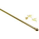 1 of 1:The Classic Touch Barra de cortina de café ajustable, 28-48 pulgadas, dorado 