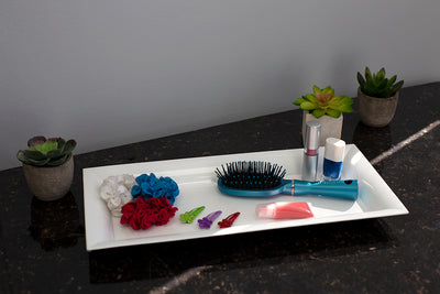4 of 5:Plateau de toilette en plastique Home Basics, blanc 