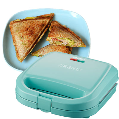 2 of 18:Machine à sandwich double tranche antiadhésive en céramique PREMIUS, moule de 8,25 x 4,75 pouces 