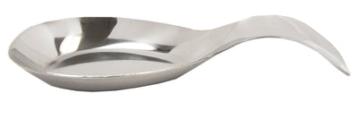 1 of 4:Repose-cuillère Home Basics en acier inoxydable, support pour ustensiles de cuisine, argent, 7,9 x 3,1 pouces 