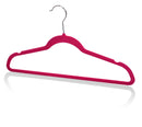 2 of 3:Cintres en velours Home Basics, lot de 10, fuchsia 