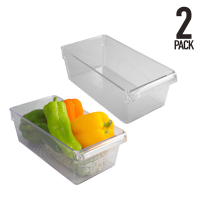 1 of 4:Kitchen Details 2 Pack Medium Refrigerator Storage Bins 