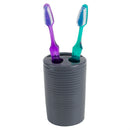 3 of 5:Ensemble d'accessoires de bain Home Basics Horizon 4 pièces, gris 