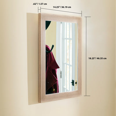 3 of 3:Home Basics Contemporary Rectangle Wall Mirror, Natural 