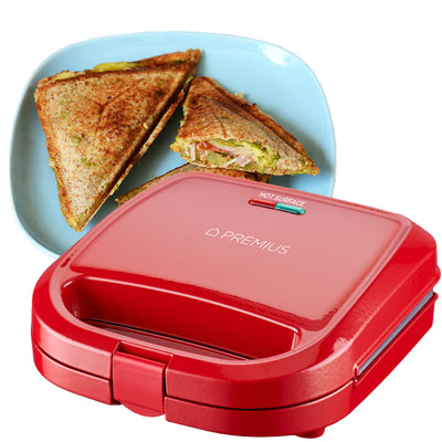 1 of 18:Machine à sandwich double tranche antiadhésive en céramique PREMIUS, moule de 8,25 x 4,75 pouces 
