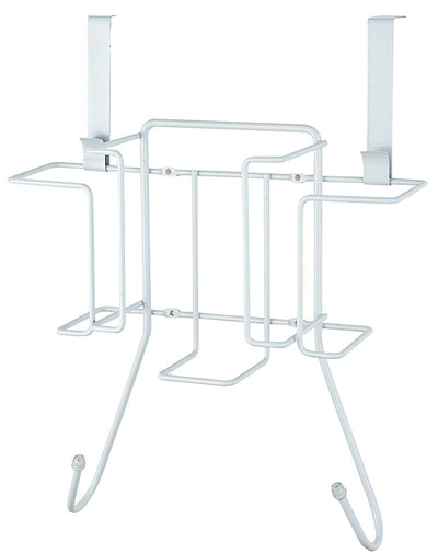 8 of 9:Sunbeam Over the Door Hanging Iron Board Holder and Organizer, White 