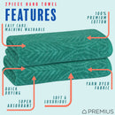 18 of 24:PREMIUS 2 Pack Leaf 100% Cotton Yarn Dyed Hand Towel, 16x28 Inches 