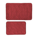 7 of 8:Priscilla Trellis Design 2 Piece Memory Foam Bath Rugs, 17x24-20x30 Inches 