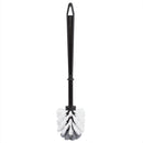 8 of 14:Home Basics Plastic Toilet Brush with Compact Holder, Black 
