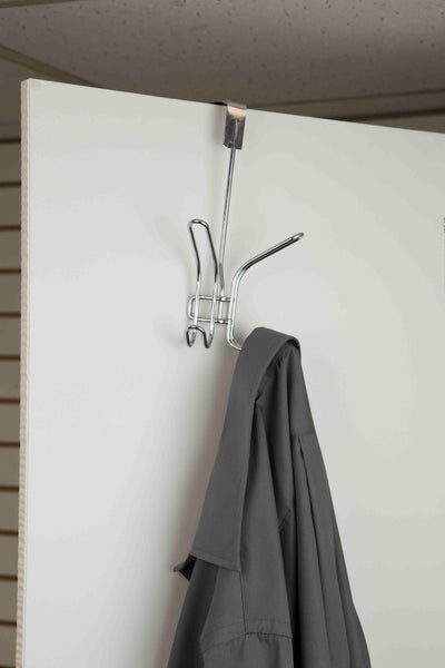 1 of 3:Home Basics Over the Door Double Hook, Chrome 