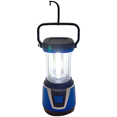 3 of 3:Mighty Power 3D LED Linterna de camping con base de goma, azul-negro, 750 lúmenes 