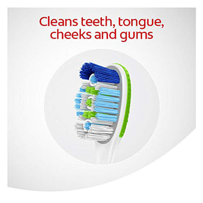 5 of 9:Brosses à dents manuelles Colgate 360 Surround avec nettoyeur de langue et de joues, lot de 6 (lot de 3) 