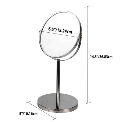 3 of 3:Miroir double face Home Basics en acier chromé, argenté 