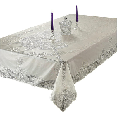 8 of 25:Nappe en vinyle avec dentelle en relief et motif Betenburg 